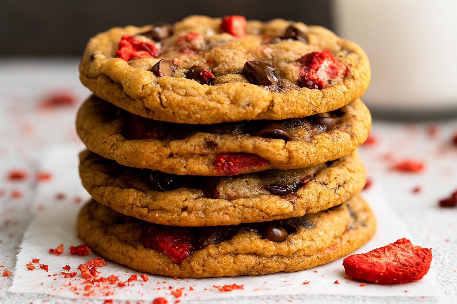Strawberry Chocolate Chip Cookies