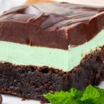Layered Mint Chocolate Brownies