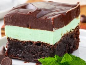 Layered Mint Chocolate Brownies