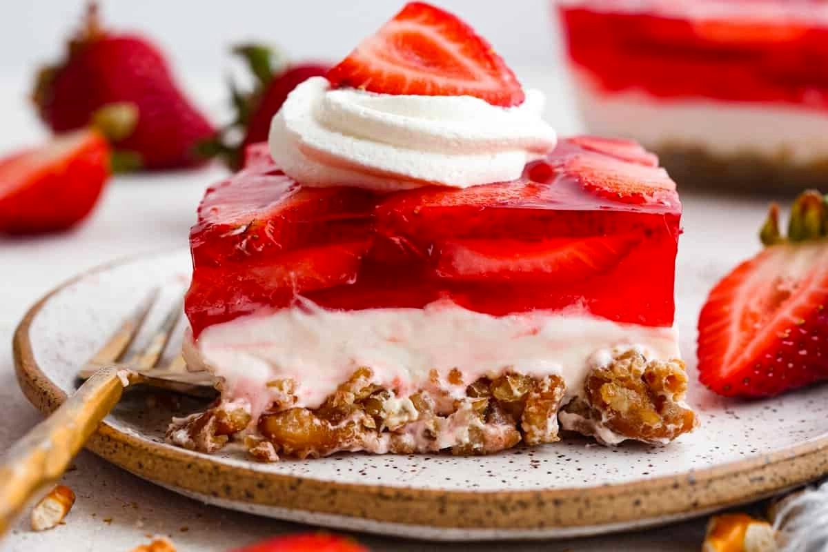 Strawberry Pretzel Salad in a Bowl