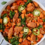 Sweet Potato Cajun Sausage Hash