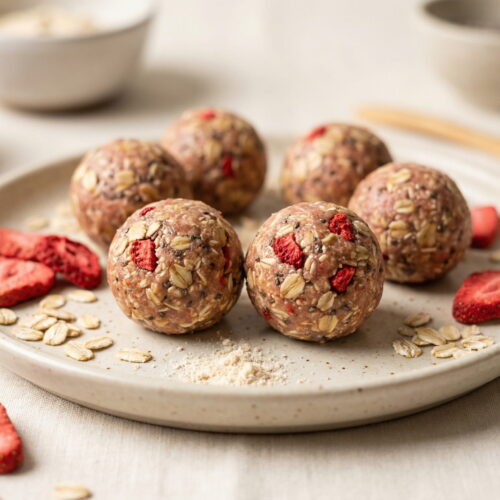 Strawberry Protein Energy Bites Recipe