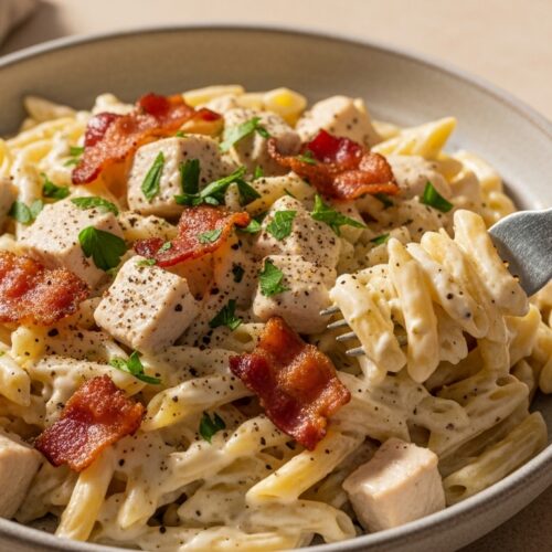 Creamy Chicken Bacon Ranch Pasta Recipe