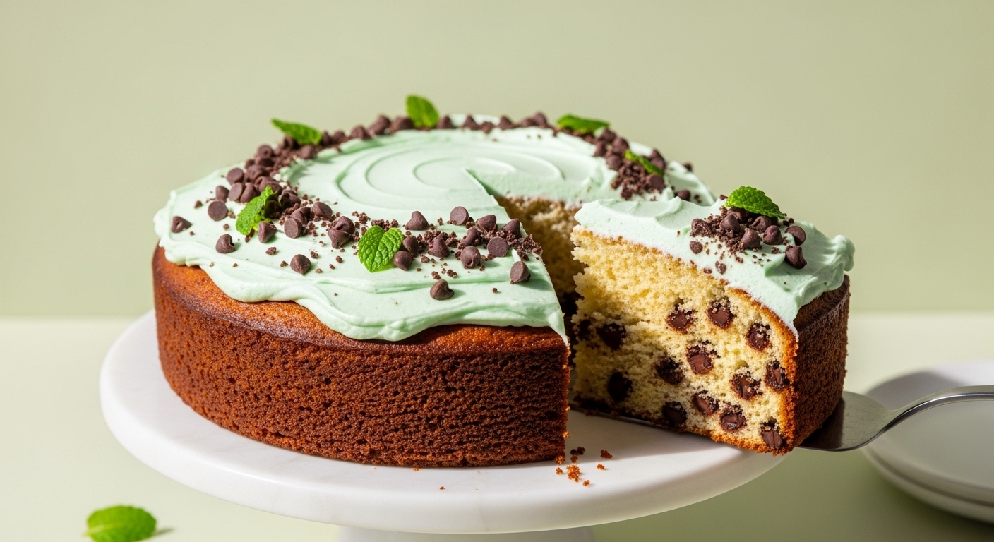 Gluten Free Mint Chocolate Chip Cake Recipe