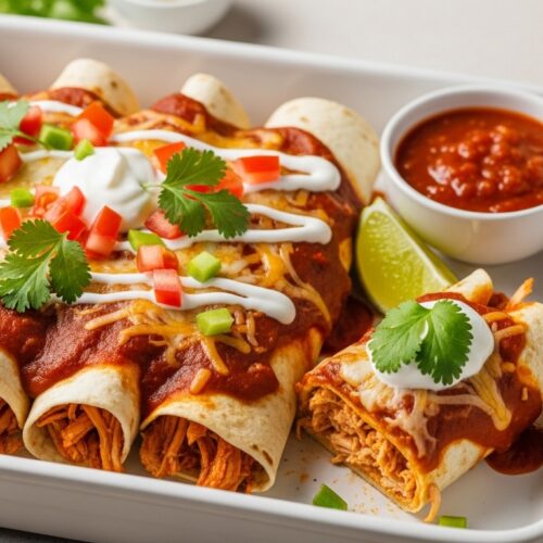 High Protein Chicken Enchiladas Recipe