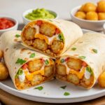 Cheesy Potato Burritos with Crispy Tater Tots Recipe