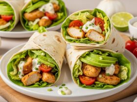Low Carb Garlic Chicken Wraps Recipe