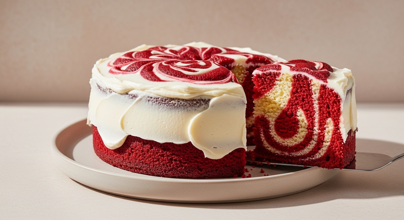 Gluten Free Red Velvet Marble Cake Recipe
