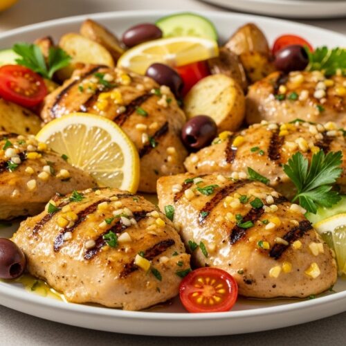 Mediterranean Lemon Garlic Chicken Recipe
