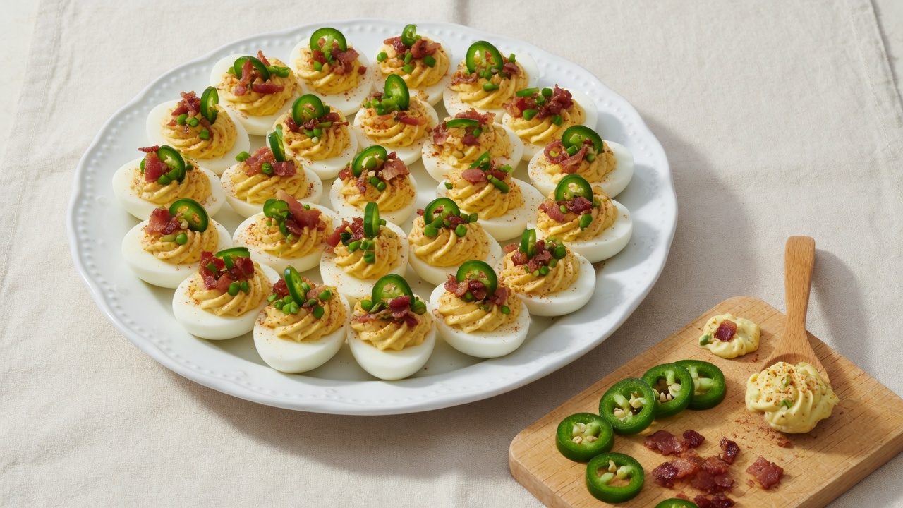 Jalapeno Popper Deviled Eggs Recipe