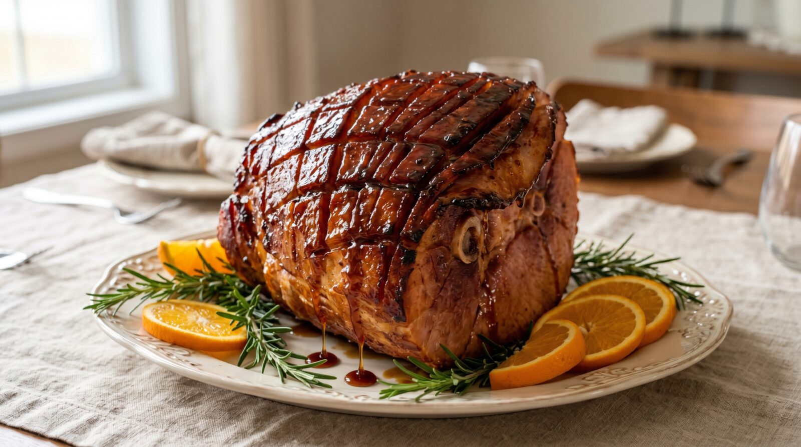 Honey Mustard Glazed Ham Recipe