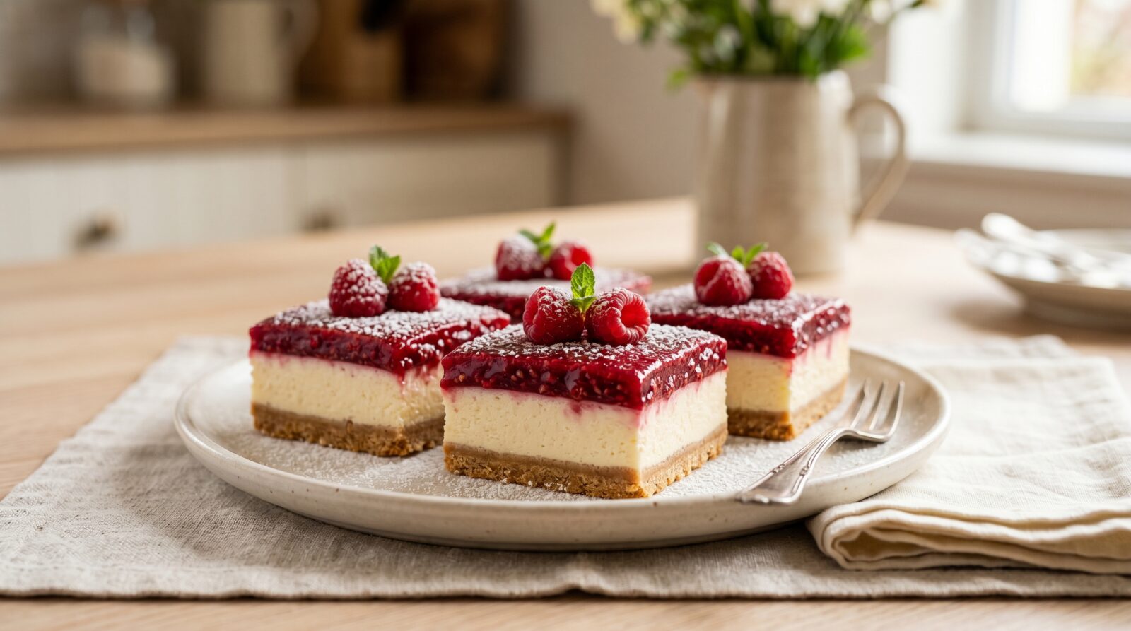 Raspberry Cream Cheese Squares Recipe