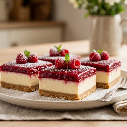 Raspberry Cream Cheese Squares Recipe