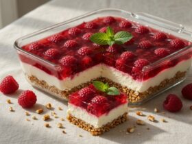 Raspberry Pretzel Salad Recipe