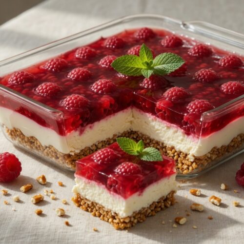 Raspberry Pretzel Salad Recipe