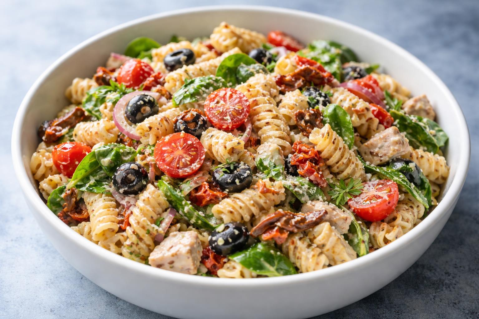 Creamy Tuscan Pasta Salad Recipe