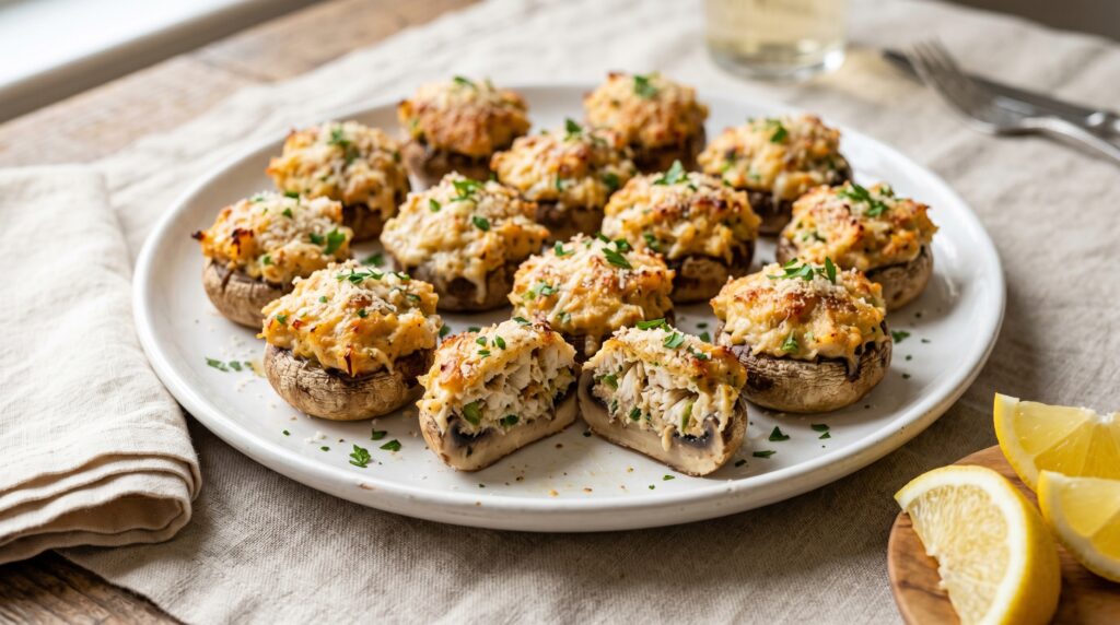 Ruth's Chris Crab Stuffed Mushrooms Recipe