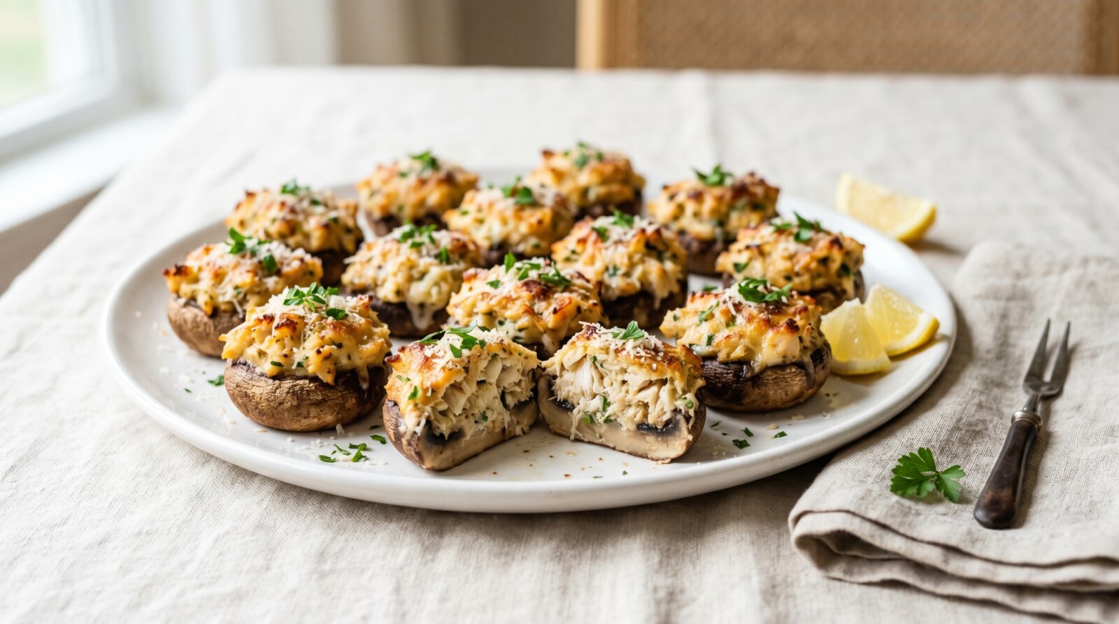 Ruth's Chris Crab Stuffed Mushrooms Recipe