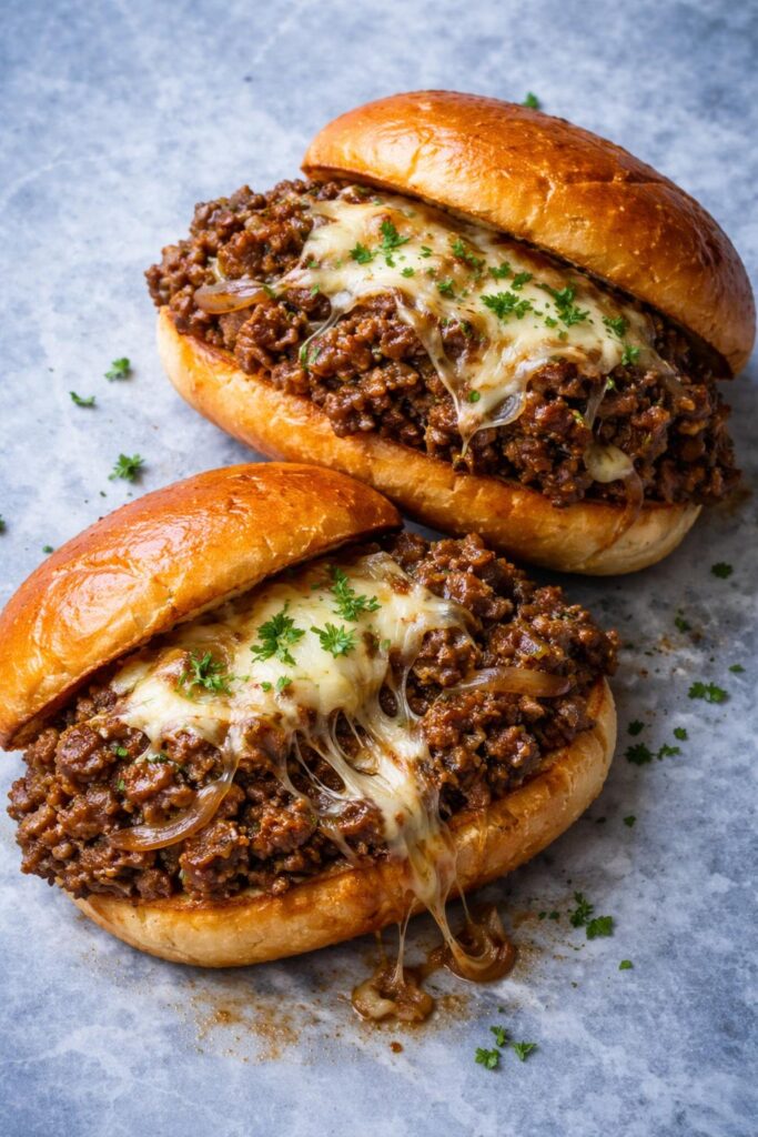 French Onion Beef Sloppy Joes Recipe