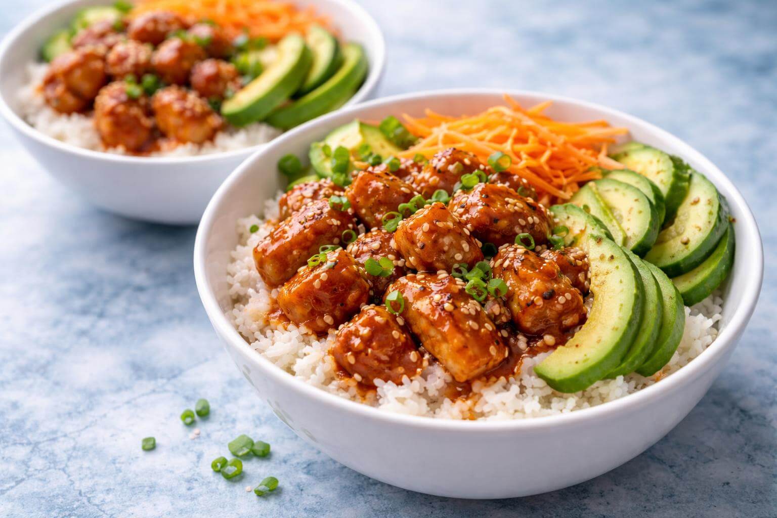 Honey Sriracha Chicken Rice Bowls Recipe