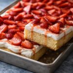 Easy Strawberry Shortcake Sheet Cake Recipe