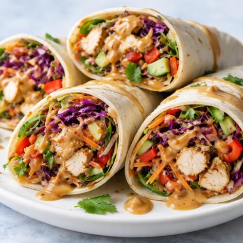 Thai Peanut Chicken Wraps Recipe