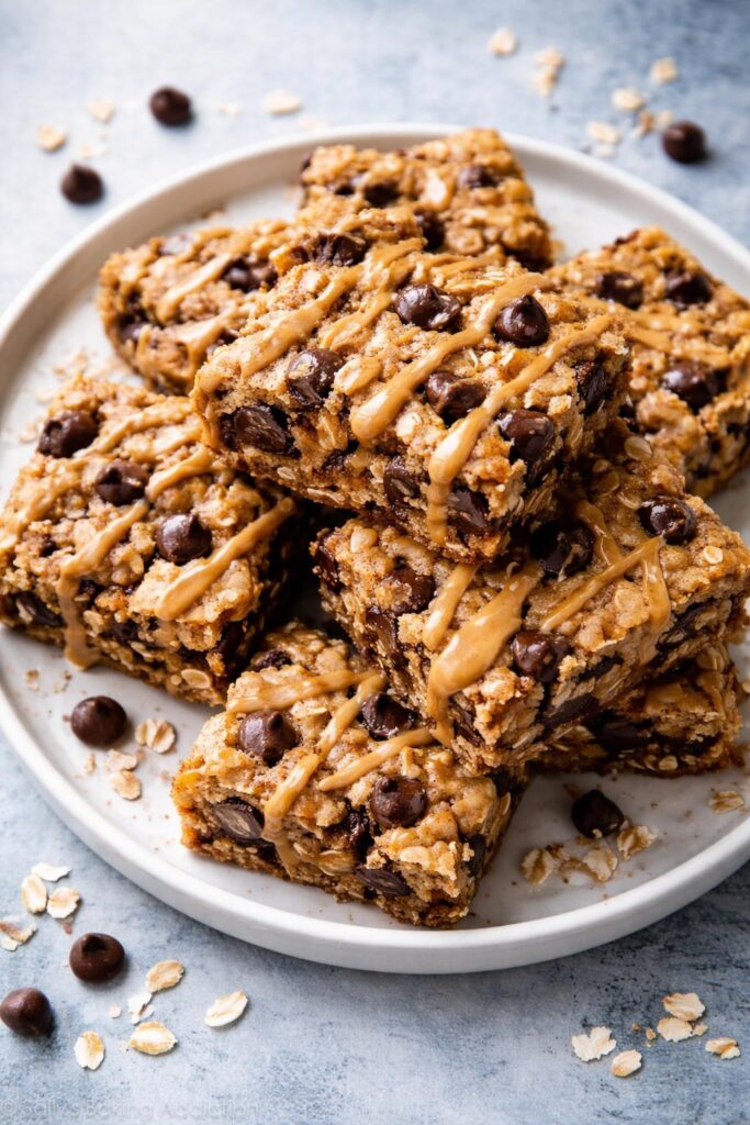 Chocolate Chip Peanut Butter Oatmeal Bars Recipe