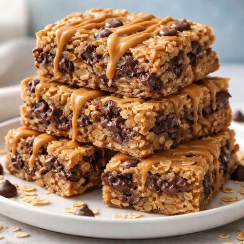 Chocolate Chip Peanut Butter Oatmeal Bars Recipe