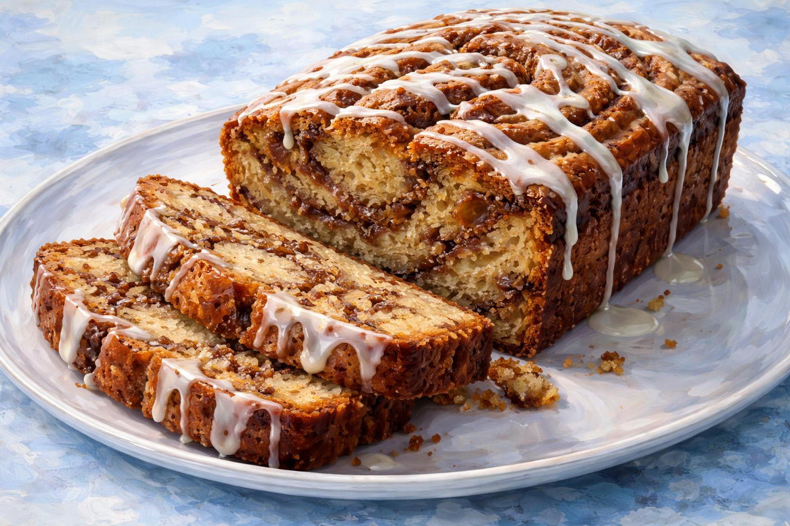 Cinnamon Roll Banana Bread Recipe