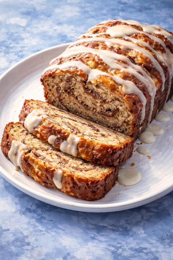 Cinnamon Roll Banana Bread Recipe
