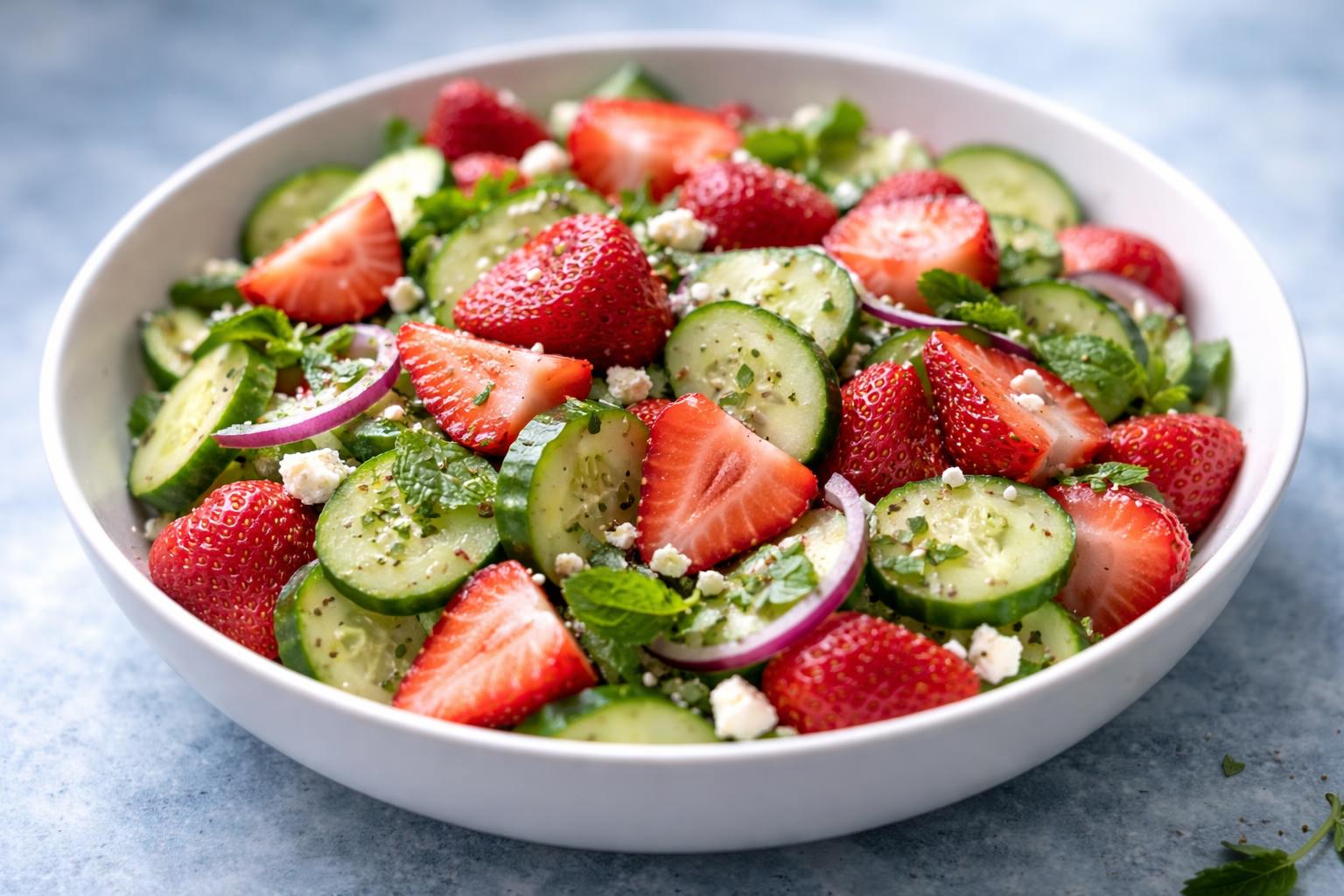 Cucumber Strawberry Salad Recipe