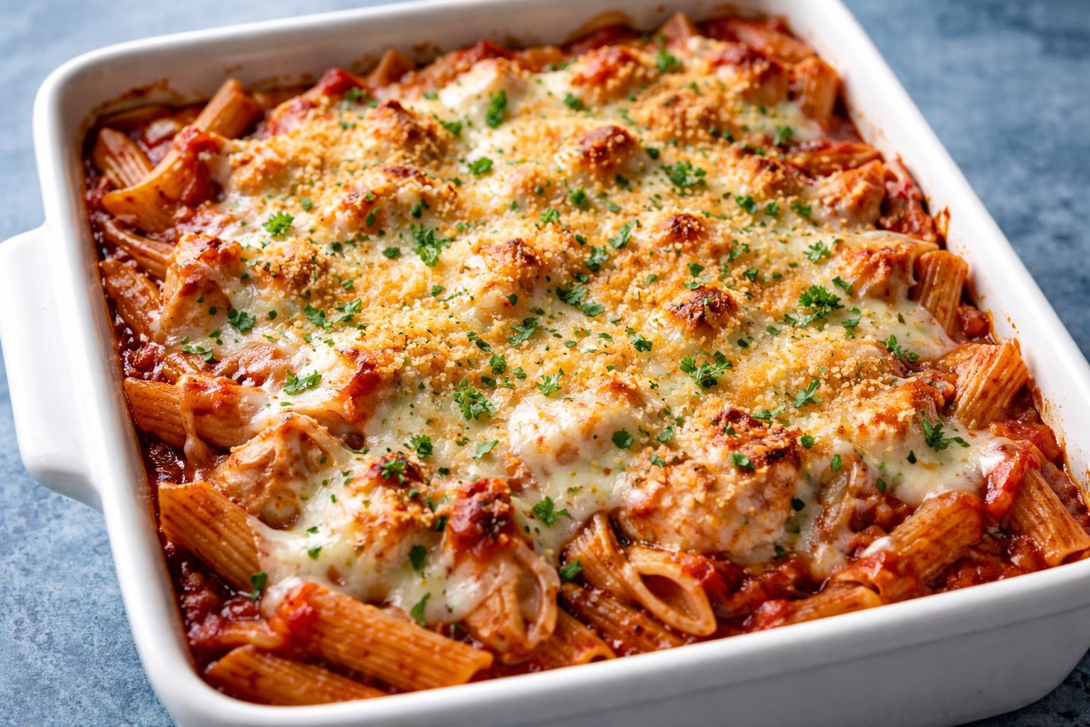 High Protein Chicken Parmesan Casserole Recipe