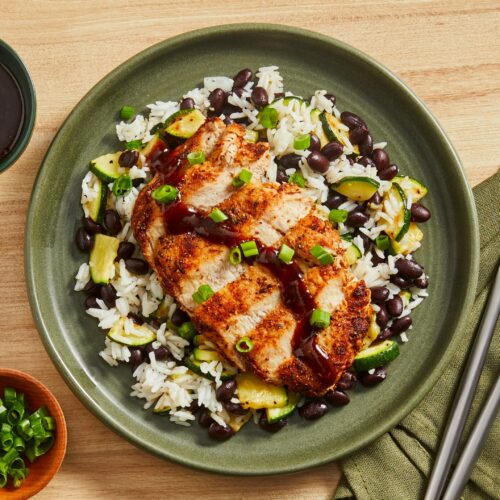 Honey BBQ Chicken Rice Recipe