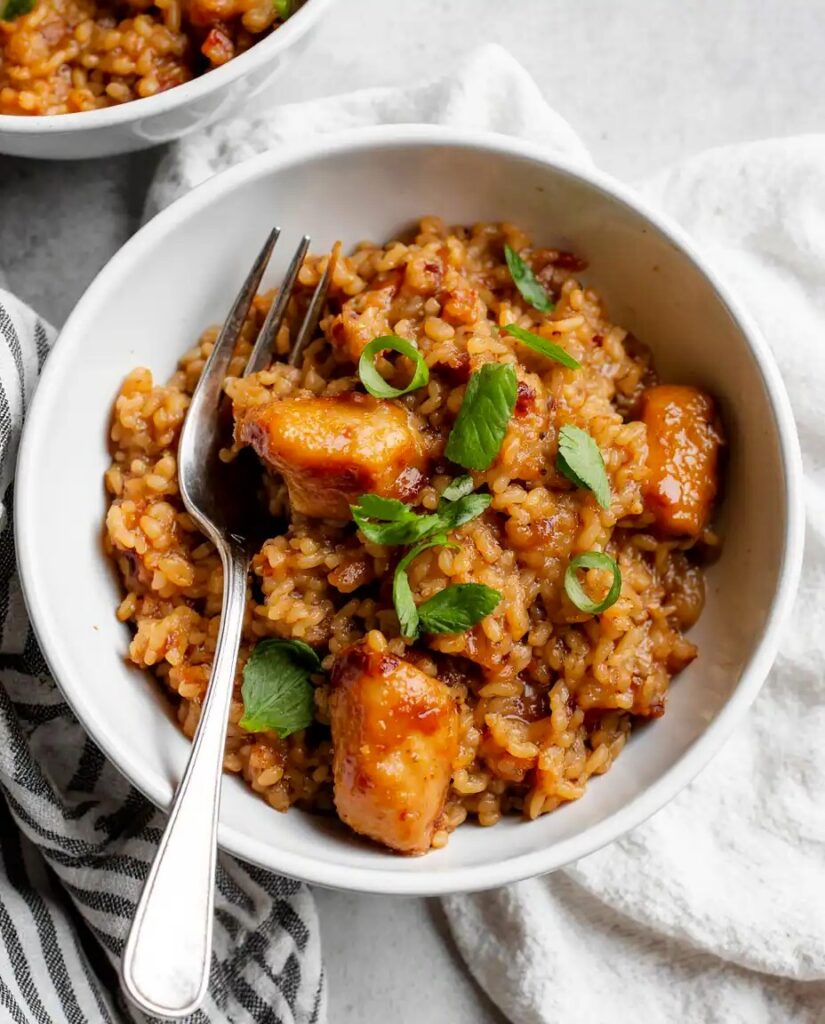 Honey BBQ Chicken Rice Recipe