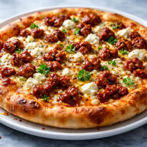 Hot Sausage Feta Honey Pizza Recipe