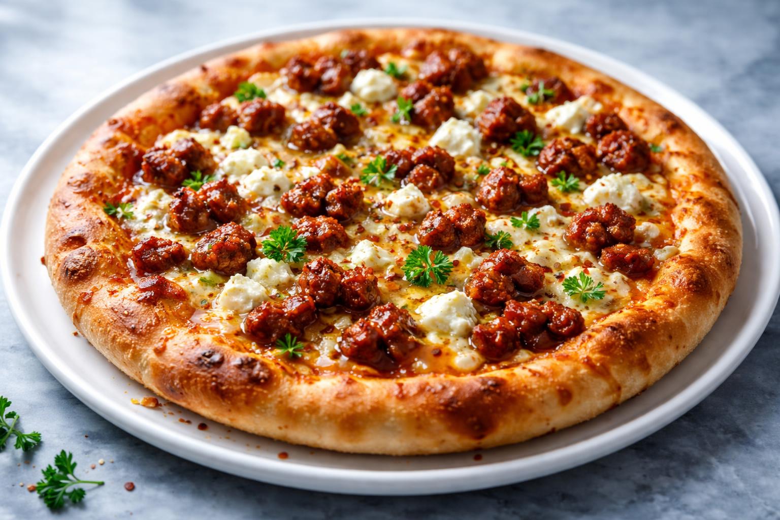Hot Sausage Feta Honey Pizza Recipe