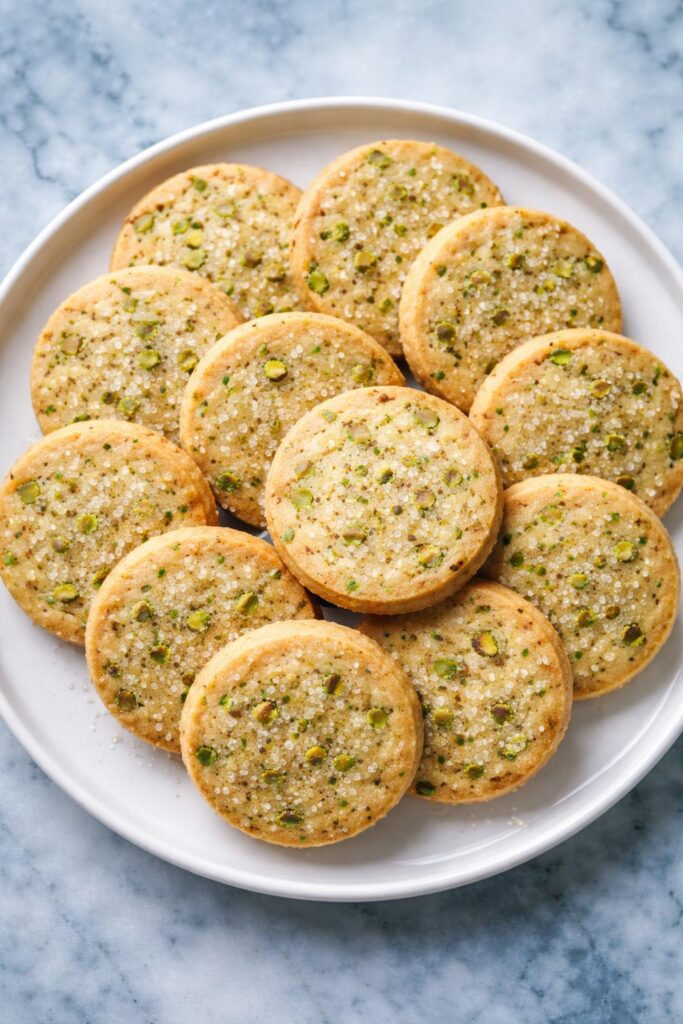 Pistachio Shortbread Cookies Recipe