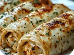 Cheesy Garlic Chicken Wraps Recipe