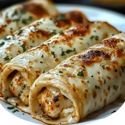 Cheesy Garlic Chicken Wraps Recipe