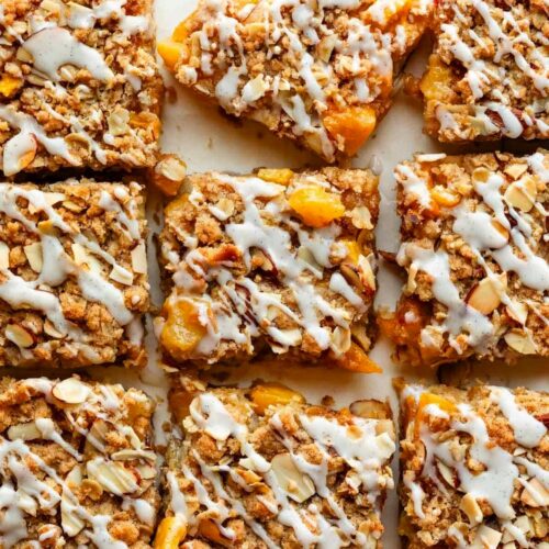 Peach Pie Crumble Bars Recipe