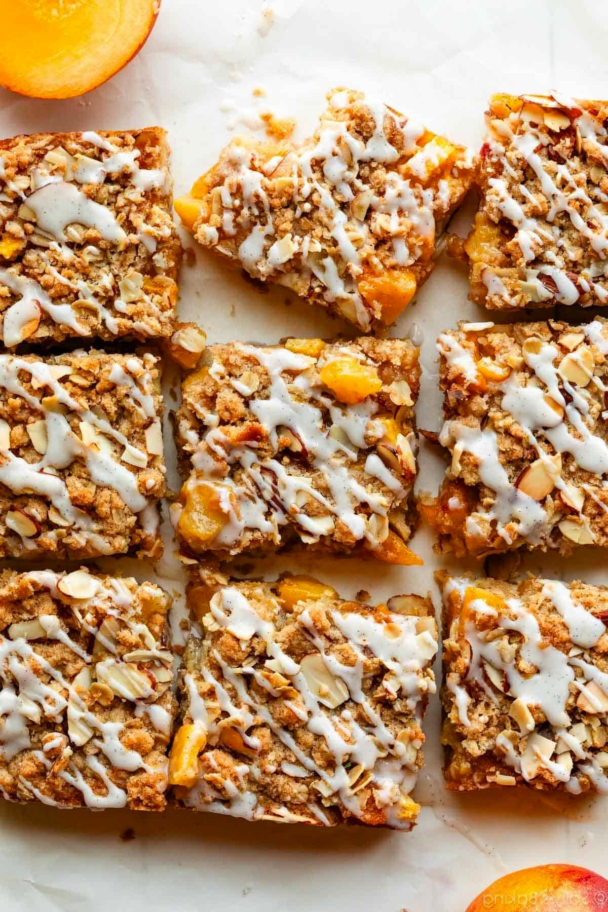 Peach Pie Crumble Bars Recipe