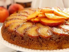 Bourbon Peach Upside-Down Cake Recipe