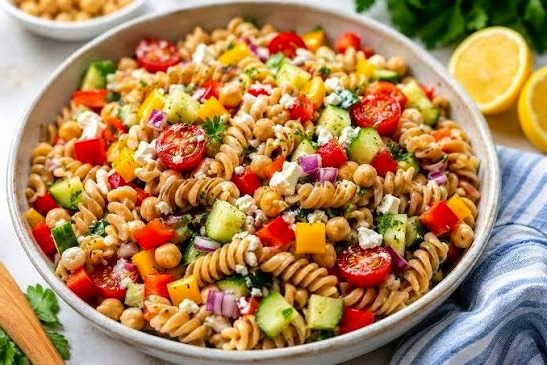 Feta & Cranberry Penne Salad with Orange Vinaigrette Recipe