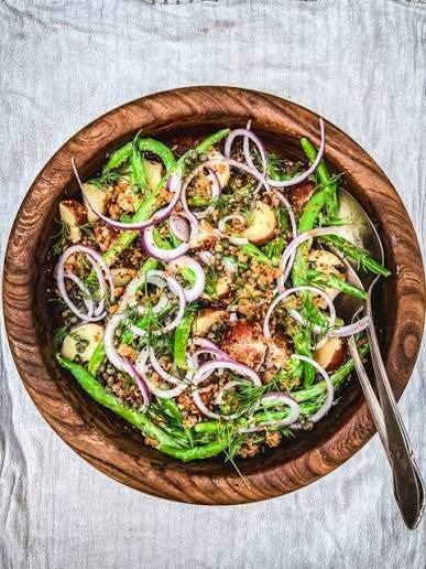 Green Crispy Potato Salad Recipe