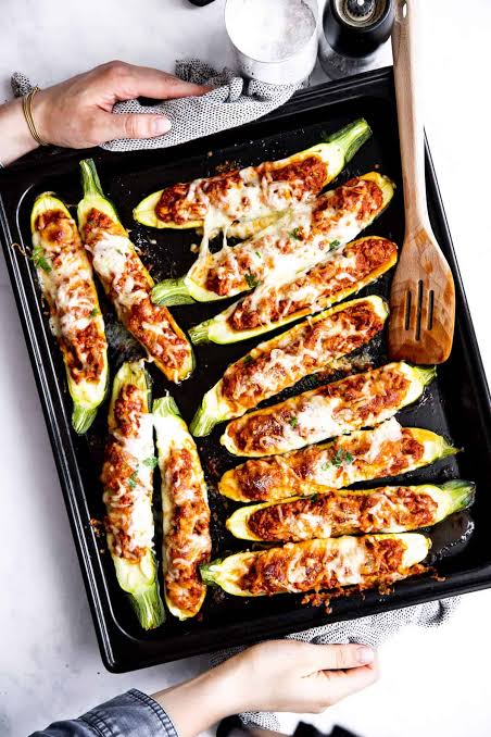 Ground Beef Zucchini Boats Recipe