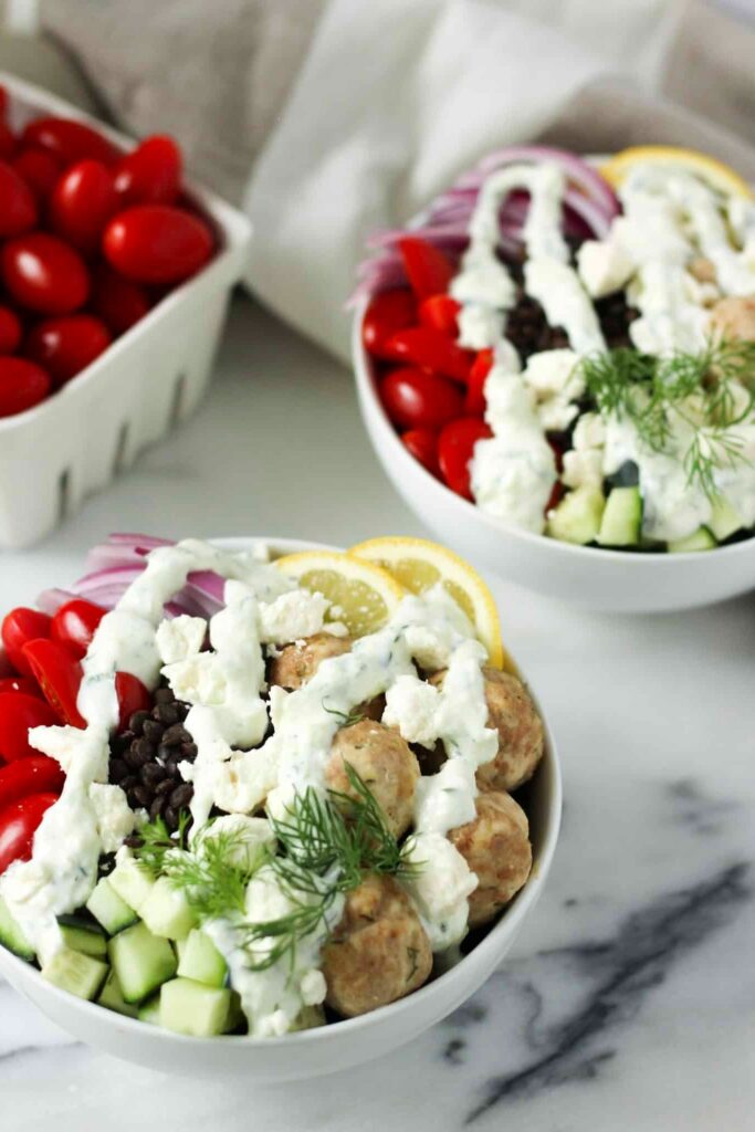 Ground Turkey Gyro Bowls Recipe
