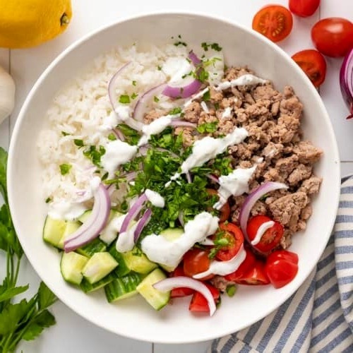 Ground Turkey Gyro Bowls Recipe