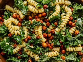 Kale Caesar Pasta Salad Recipe