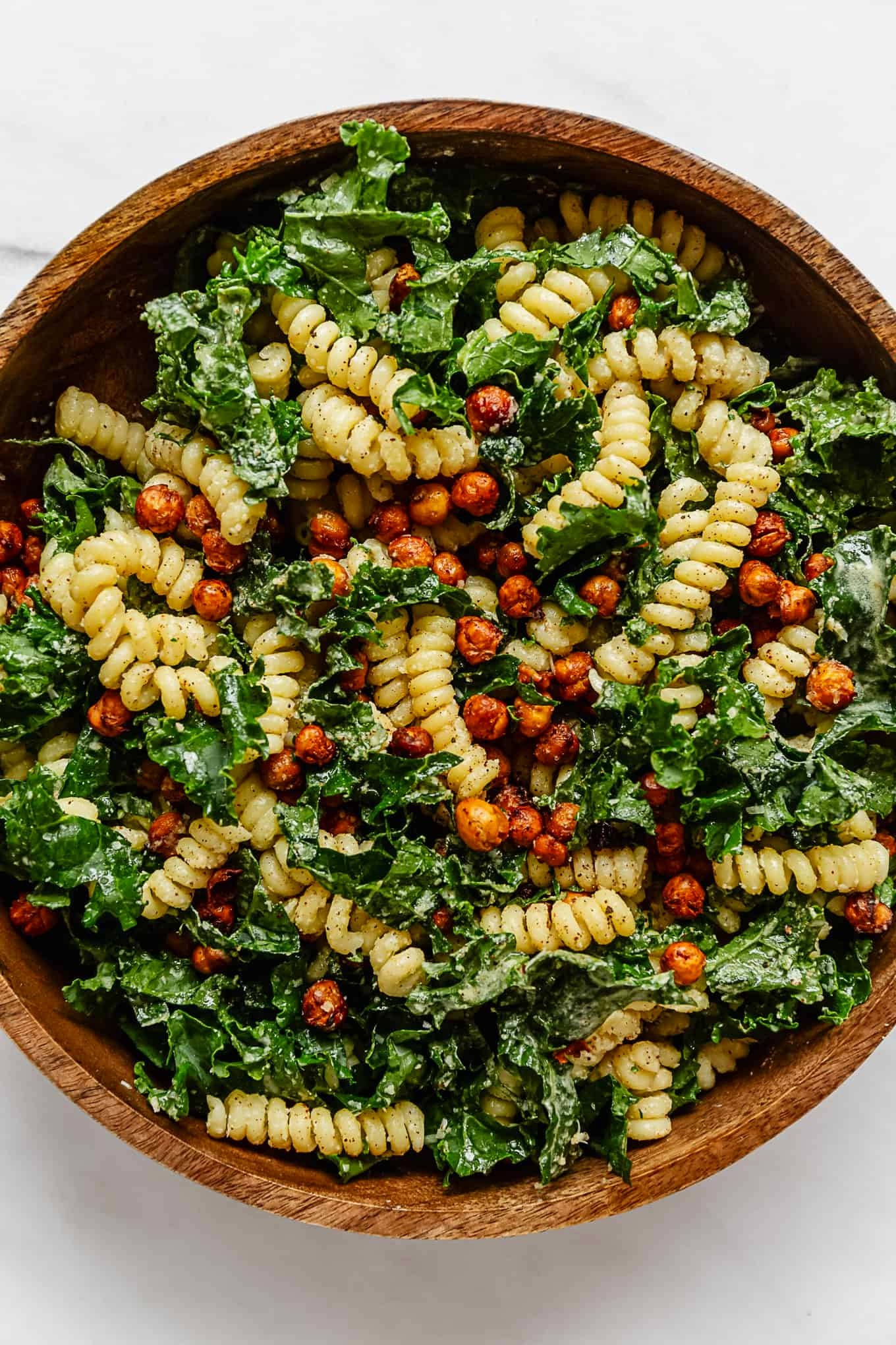 Kale Caesar Pasta Salad Recipe