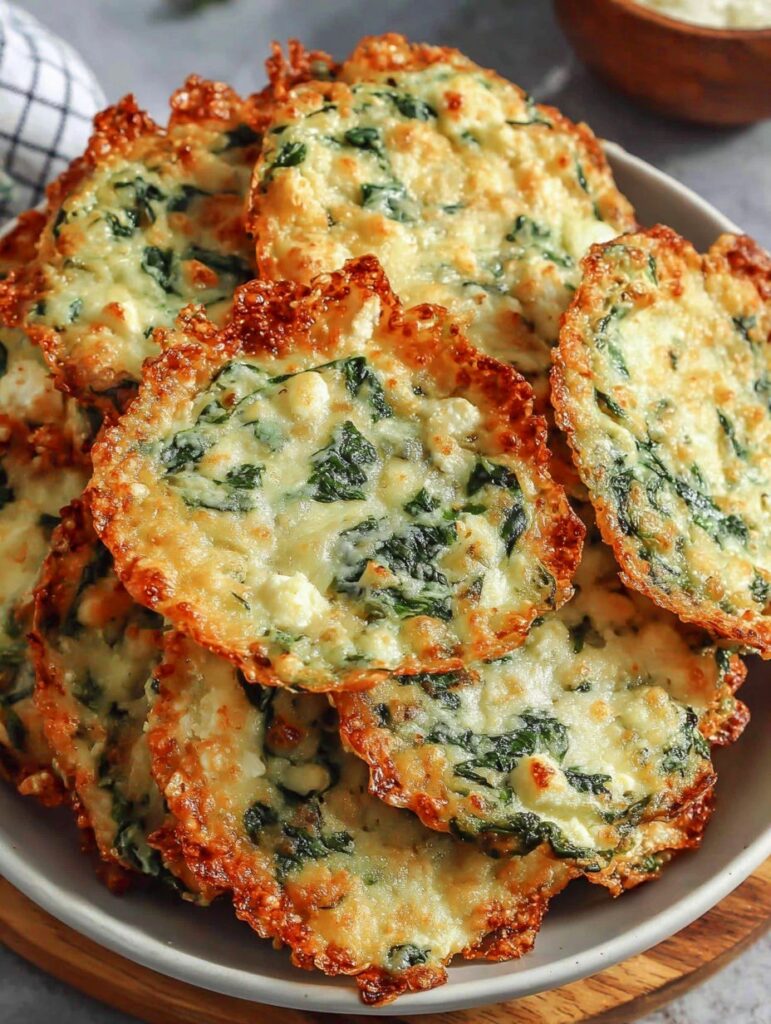 Mediterranean Spinach and Feta Crisps Recipe